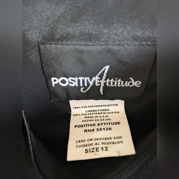 Positive Attitude Asymmetrical Dress Black size 12 90's Y2K Sheer Ruffle LBD - Picture 3 of 6